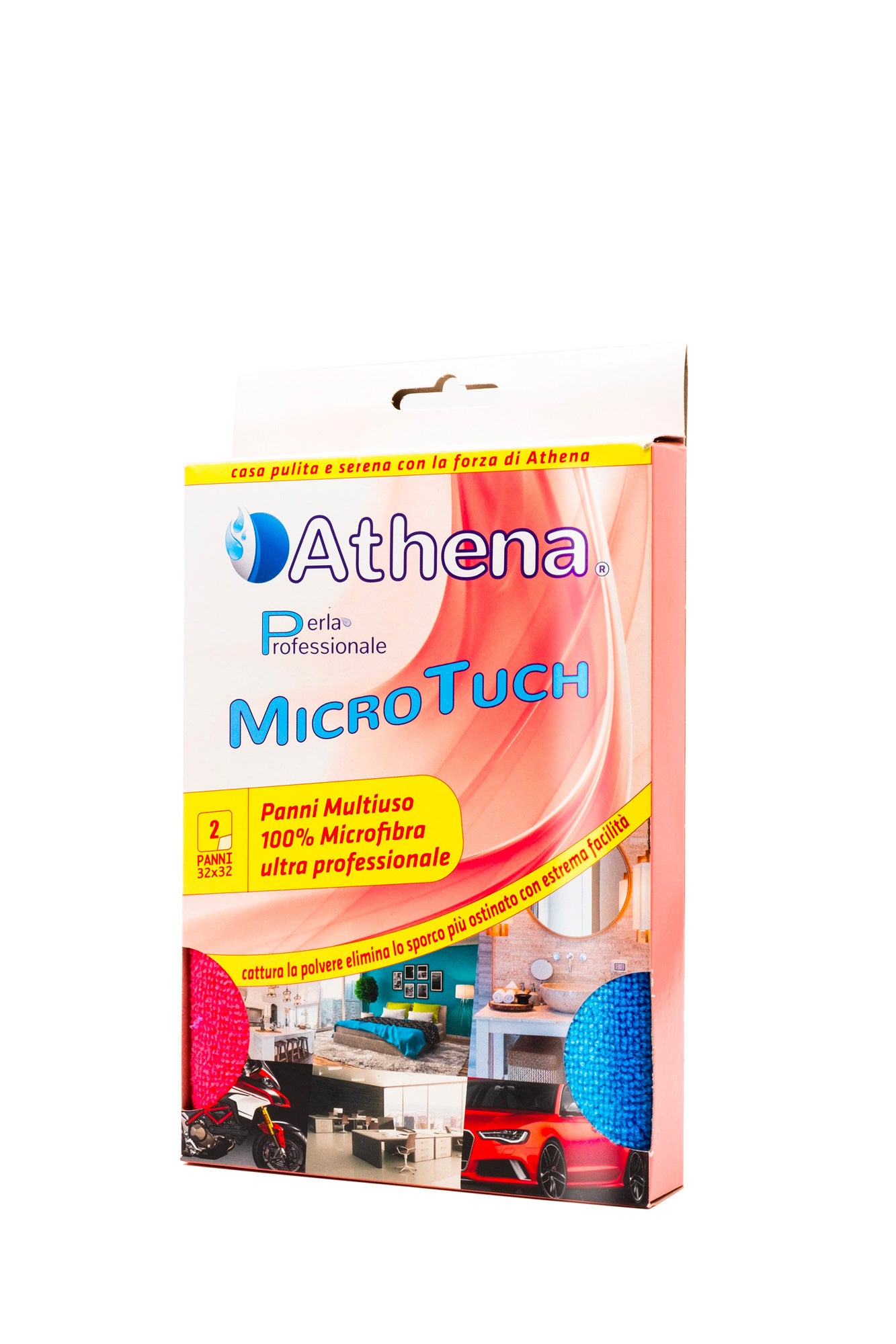 Panno Ultra Microfibra Confezione da 10 Pz. colore Rosso - Sanisystem srl - Brescia